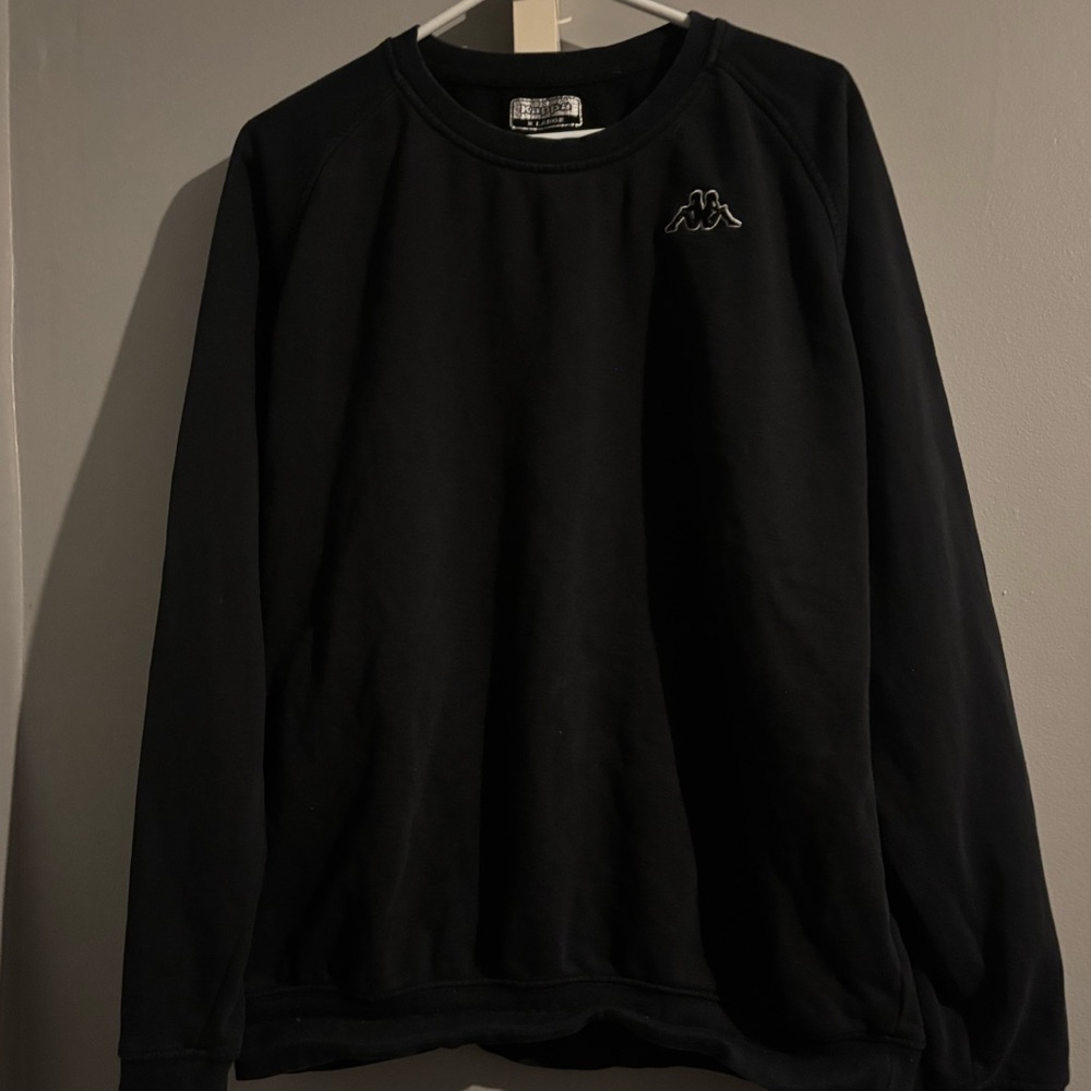 Kappa Men's Classic Black Crewneck Sweater - Picture 2 of 4